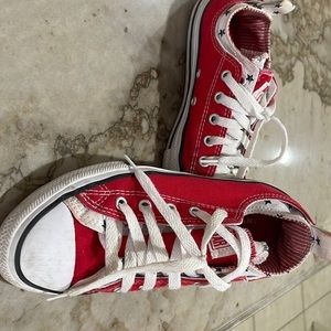 Red, white and blue stars girls Converse